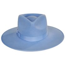 Wool Felt Rancher Fedora Hat - Light Blue alternate view 2