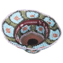 Fergie Granny Square Hand Crochet Toyo Straw Bucket Hat alternate view 4