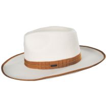 Reno Wool Felt Fedora Hat - Off White alternate view 3