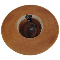 Jo Palm Straw Rancher Fedora Hat - Rust alternate view 4