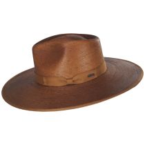 Jo Palm Straw Rancher Fedora Hat - Rust alternate view 9