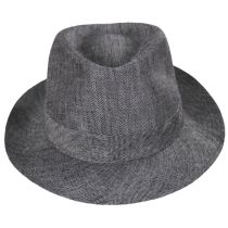 Linen Herringbone Trilby Fedora Hat alternate view 10