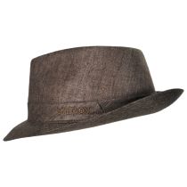 Linen Herringbone Trilby Fedora Hat alternate view 31