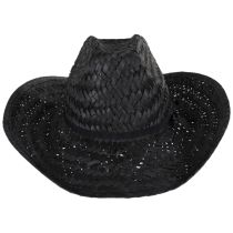 Houston Rush Straw Cowboy Hat - Black alternate view 6