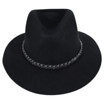 Messer Wool Felt Western Fedora Hat - Black alternate view 2
