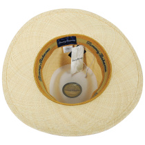 Leather Band Panama Straw Outback Hat alternate view 4