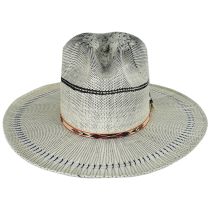 Vintage Couture Flush Bangora Shantung Straw Fedora Hat alternate view 2