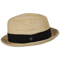 B2B Jaxon Hats Oceanside Raffia Straw Fedora Hat alternate view 3