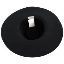 Leigh Wool Felt Wide Brim Fedora Hat - Black alternate view 4