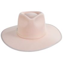 Vintage Couture Hard Candy Wool Felt Rancher Fedora Hat alternate view 2