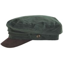 Two-Tone Corduroy Fiddler's Cap - Forest Green alternate view 3