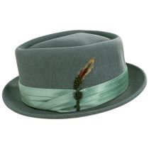 Stout Wool Felt Diamond Crown Fedora Hat - Mint Green alternate view 3