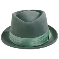 Stout Wool Felt Diamond Crown Fedora Hat - Mint Green alternate view 6