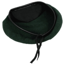 Wool Military Beret with Lambskin Band alternate view 85