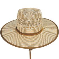 Vintage Couture Two Ghosts Toyo Straw Rancher Fedora Hat alternate view 2