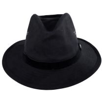 Messer X Adventure Cotton Safari Fedora Hat - Black alternate view 2