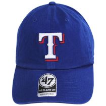 Texas Rangers MLB Clean Up Strapback Baseball Cap Dad Hat alternate view 2
