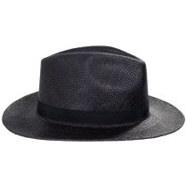 Dante Grade 3 Panama Fedora Hat - Black alternate view 3