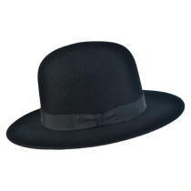 Amish Buffalo Fur Felt Open Crown Fedora Hat alternate view 39