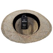 Aloha Seagrass Straw Fedora Hat - Natural/Red alternate view 4