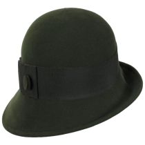 Double Button Profile Wool Felt Cloche Hat - Made to Order alternate view 2