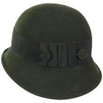 Double Button Profile Wool Felt Cloche Hat - Made to Order alternate view 3