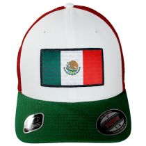 PFG Mexico Flag Mesh FlexFit Fitted Baseball Cap alternate view 6