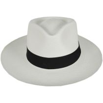 Panama Straw Grade 10 C-Crown Fedora Hat - Bleach alternate view 2