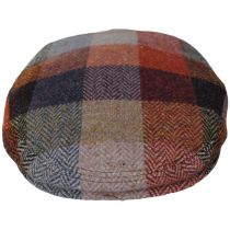 Herringbone Squares Donegal Tweed Wool Ivy Cap - Tan alternate view 2