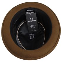 Stout Wool Felt Diamond Crown Fedora Hat - Coffee alternate view 4