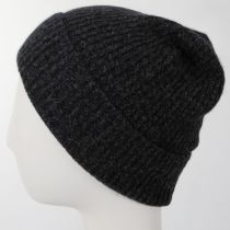 Cashmere Ribbed Knit Cuff Beanie Hat alternate view 3