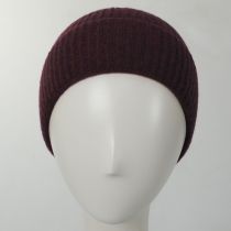 Cashmere Ribbed Knit Cuff Beanie Hat alternate view 5
