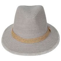 Smokey Textured Cotton Safari Fedora Hat alternate view 2