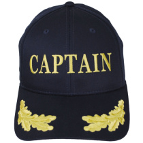 B2B Village Hat Shop Captain Snapback Baseball Cap - Navy Blue alternate view 2