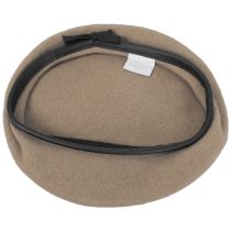 Wool Military Beret with Lambskin Band alternate view 17