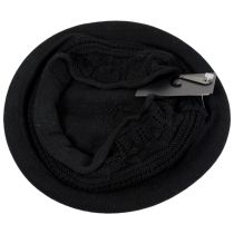 Pointelle Cotton Knit Topper Beanie Hat alternate view 4