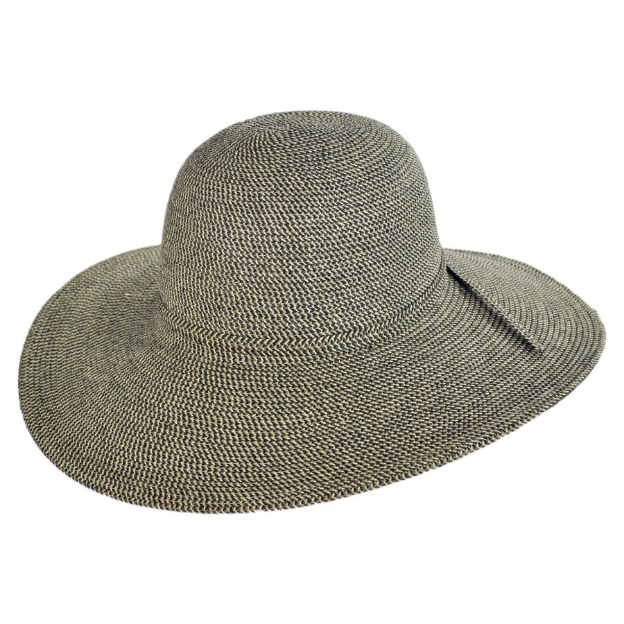 Jeanne Simmons Tweed Toyo Straw Floppy Sun Hat Sun Hats