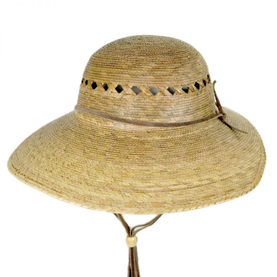 Tula Hats Laurel Lattice Palm Straw Facesaver Hat Sun Protection