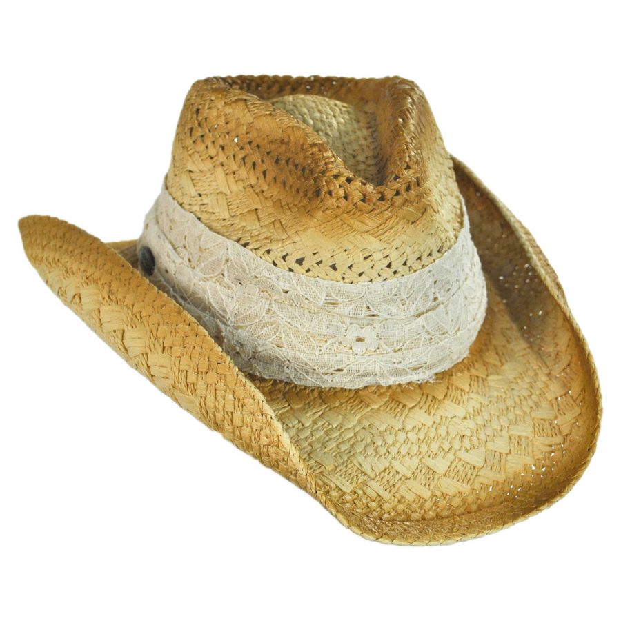 Cappelli Straworld Lace Band Western Hat Straw Hats