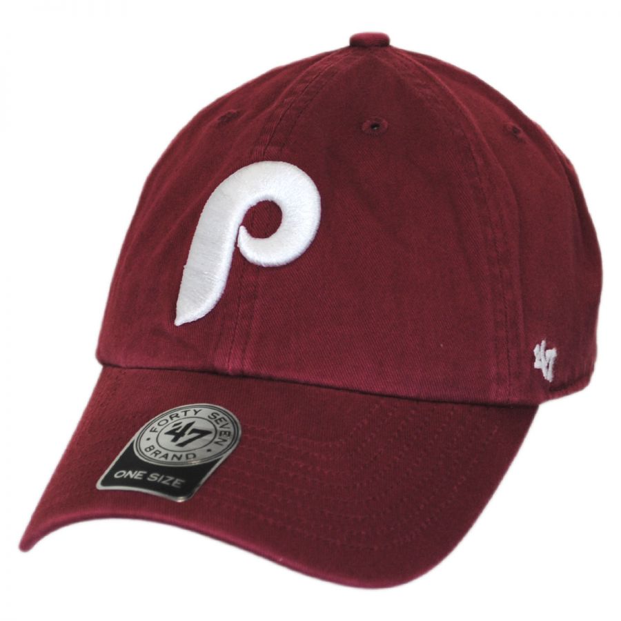 47 Brand Philadelphia Phillies MLB Clean Up Strapback Baseball Cap MLB ...