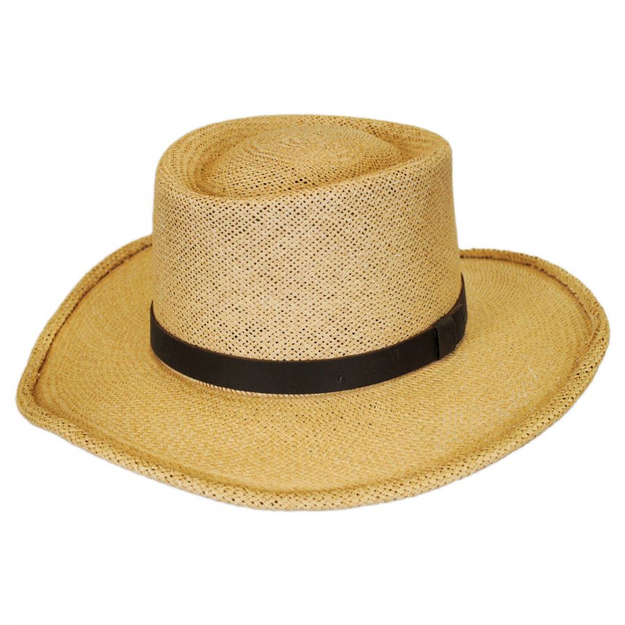 Pantropic Twisted Panama Straw Gambler Hat Panama Hats