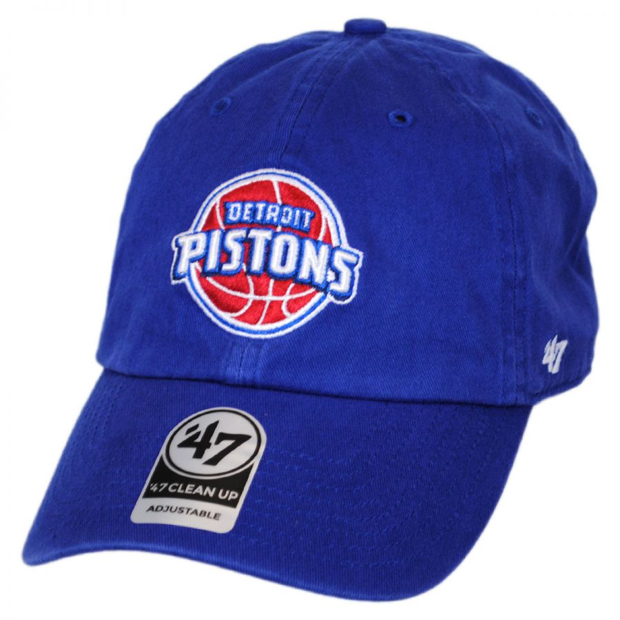 47 Brand Detroit Pistons Nba Clean Up Strapback Baseball Cap Dad Hat