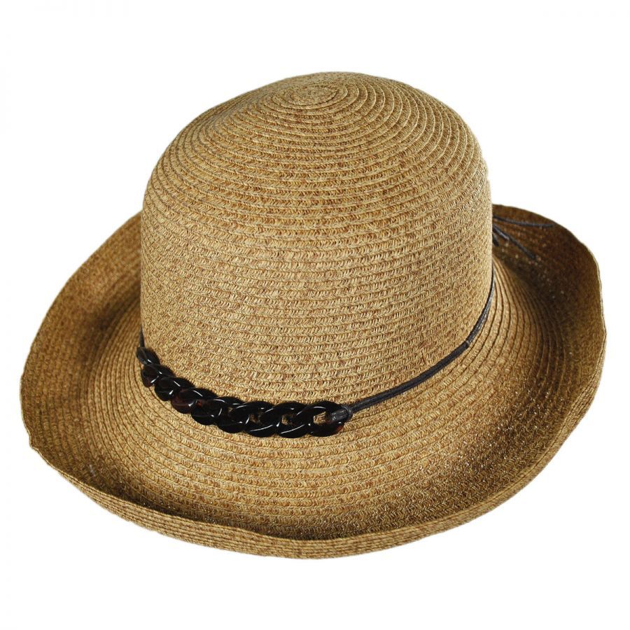 San Diego Hat Company Shell Chain Toyo Straw Kettle Brim Sun Hat Sun Hats
