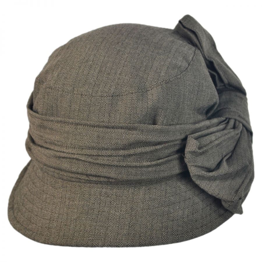 Toucan Collection Herringbone Crushable Cloche Hat Cloche & Flapper Hats