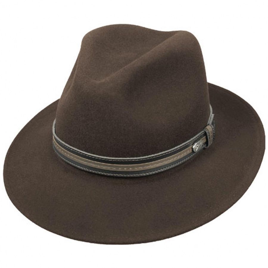 Bailey Brandt Lanolux Wool Felt Fedora Hat Crushable
