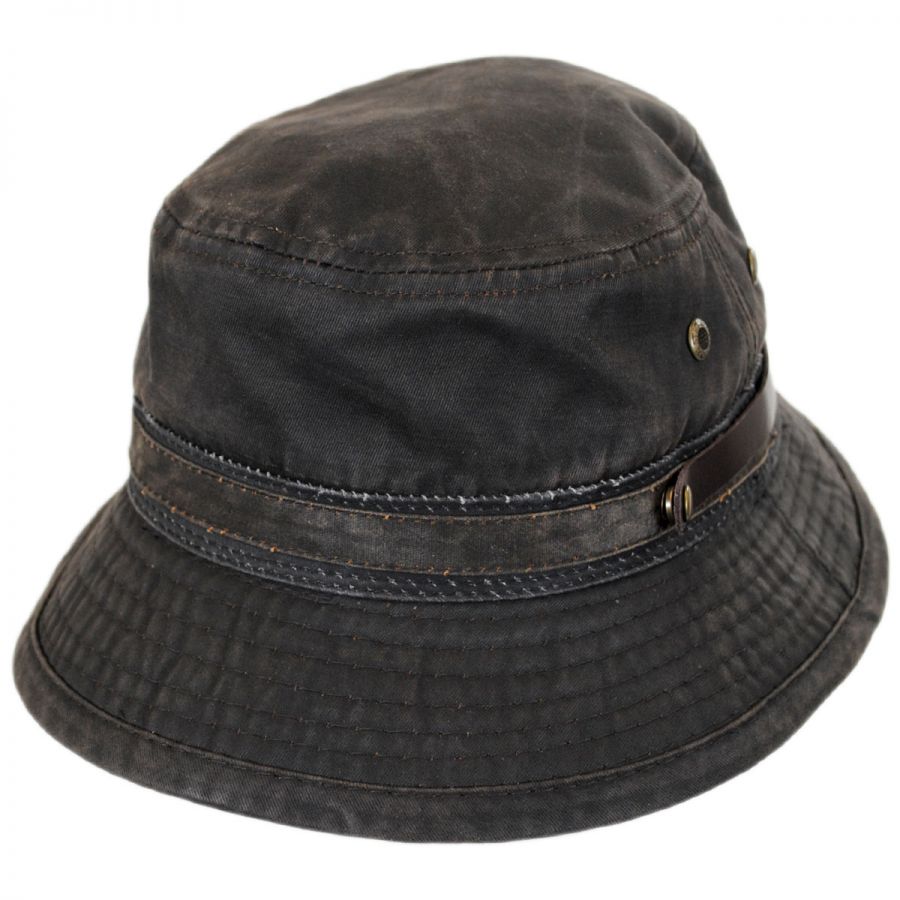 Stetson Distressed Fabric Bucket Hat Bucket Hats