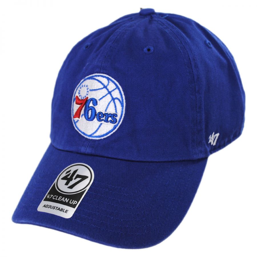 47 Brand Philadelphia 76ers Nba Clean Up Strapback Baseball Cap Dad Hat