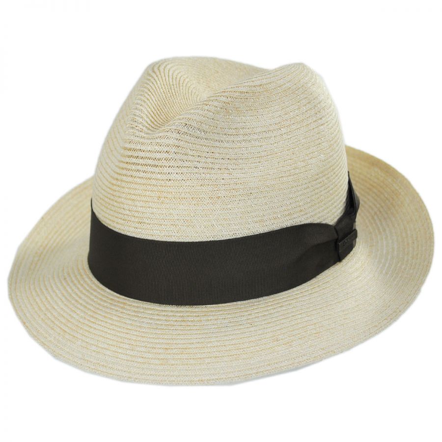 Biltmore Baron Hemp Straw Trilby Fedora Hat Straw Fedoras