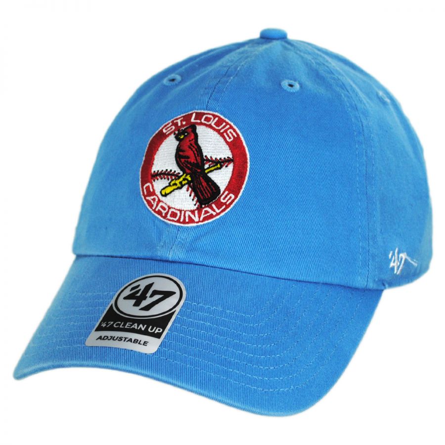 47 Brand St. Louis Cardinals MLB Cooperstown Clean Up Strapback Baseball Cap Dad Hat MLB ...