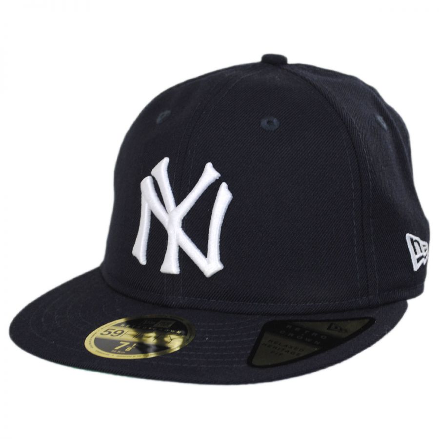 New Era New York Yankees MLB Retro Fit 59Fifty Fitted Baseball Cap MLB ...